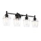Designers Fountain Summer Jazz 32 in. 4-Light Matte Black Vanity Light with Clear Glass Shades for Bathrooms D310M-4B-MB - alternate 5